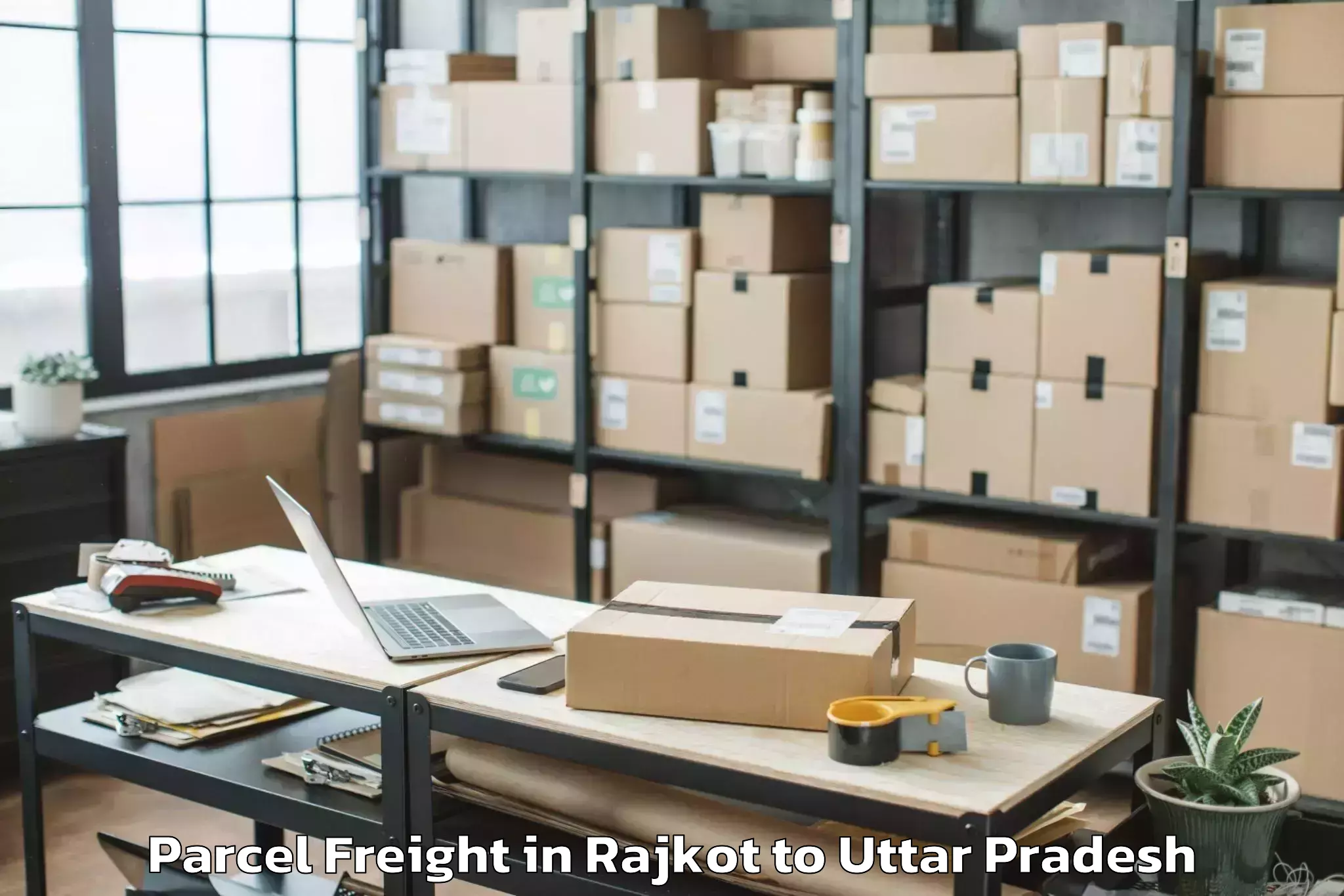 Efficient Rajkot to Bilhaur Parcel Freight